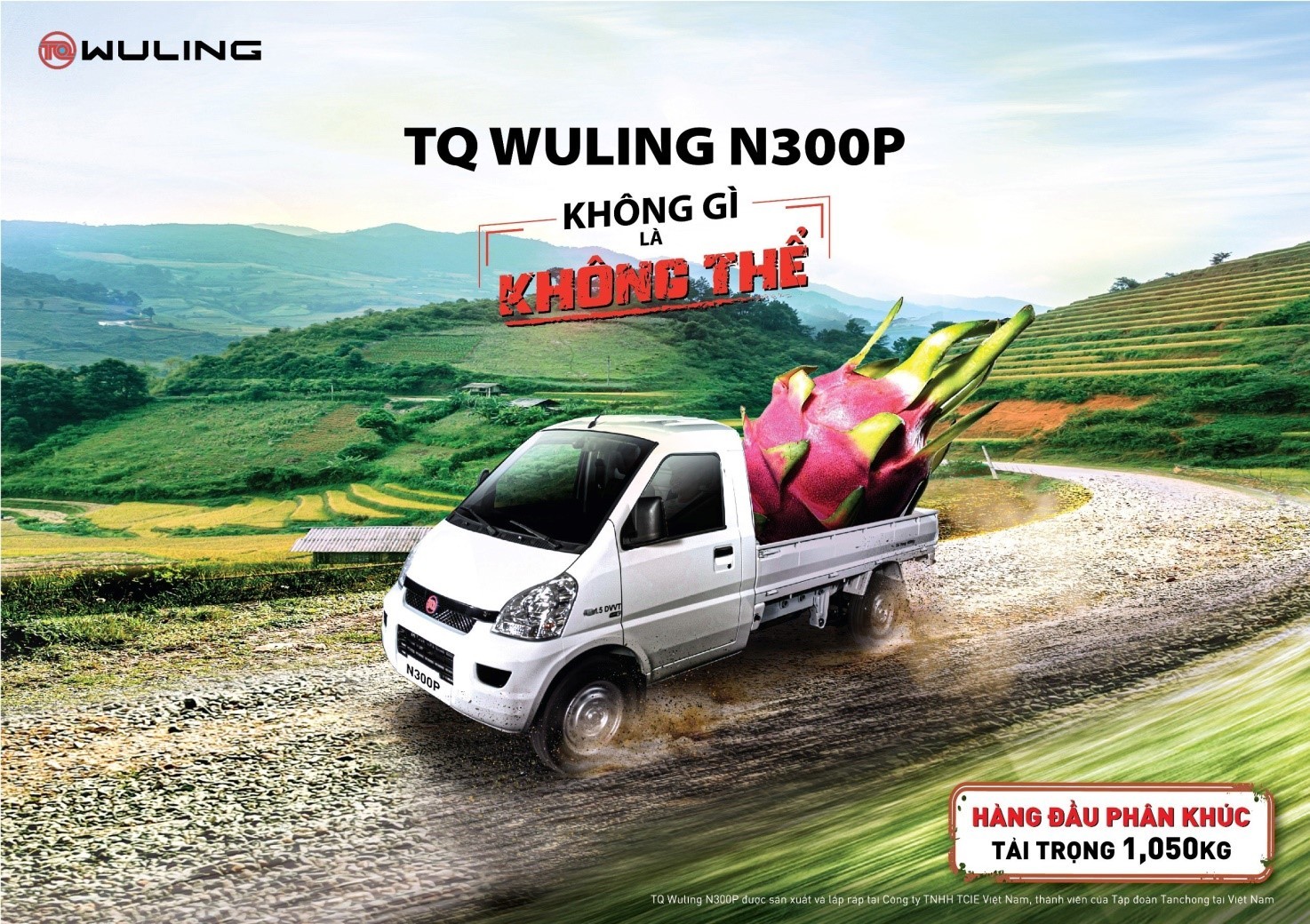 Ra mắt xe tải nhẹ máy xăng TQ Wuling N300P tiêu chuẩn Euro 5 Ra mắt xe tải nhẹ máy xăng TQ Wuling N300P tiêu chuẩn Euro 5