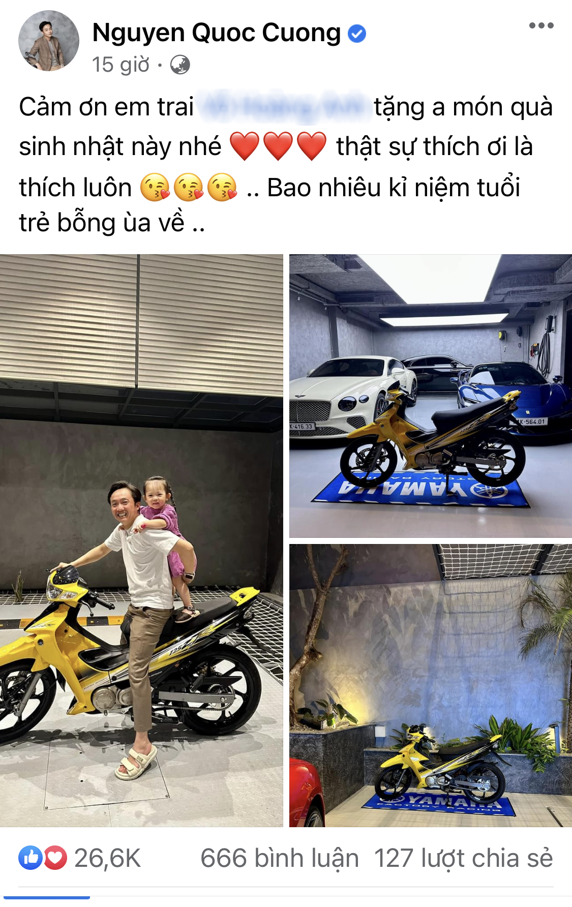 Doanh nhân Nguyễn Quốc Cường khoe xe Yamaha PG-1 Doanh nhân Nguyễn Quốc Cường khoe xe Yamaha PG-1