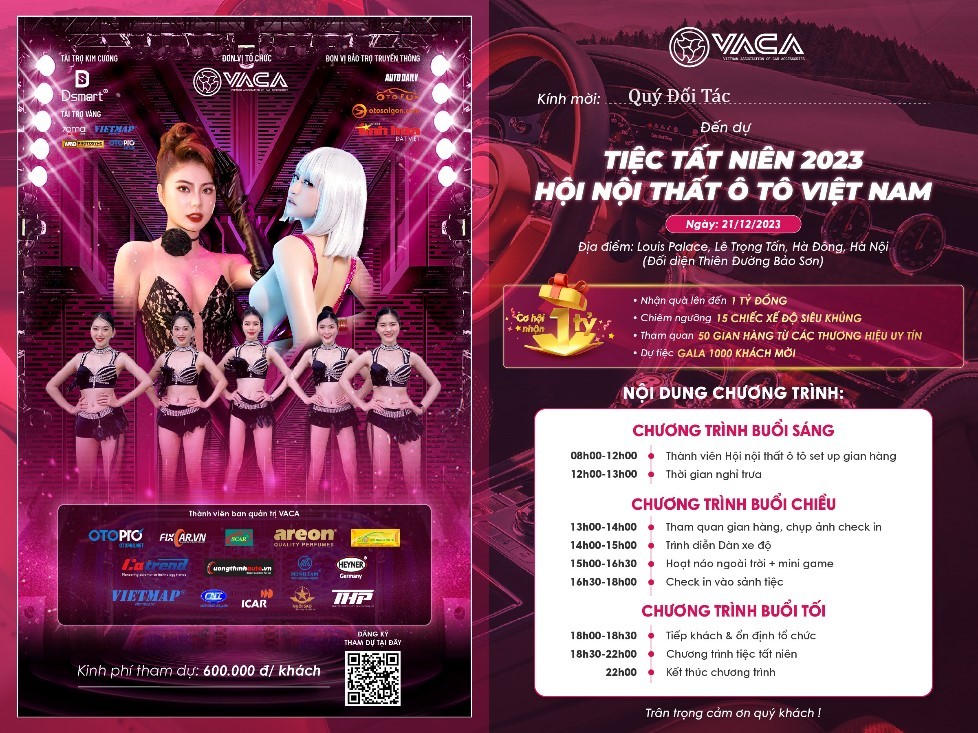 Tiệc Tất niên ngành nội thất ô tô – Như một triển lãm quy mô tại Việt Nam tiệc Tất niên Hội Nội thất ô tô Việt Nam