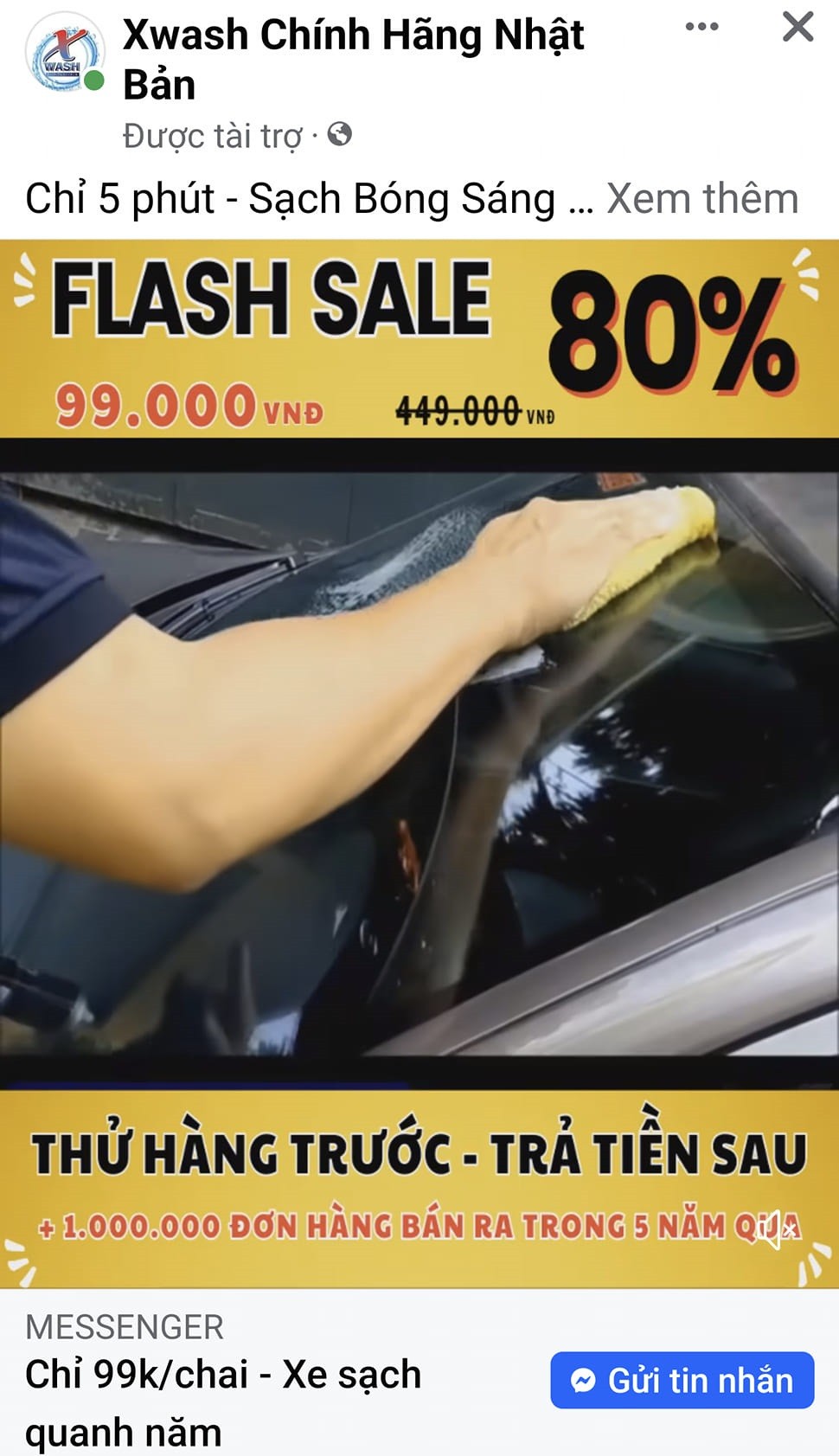 Người dùng bức xúc hãng vệ sinh ô tô Xwash quảng cáo nội dung không thật Người dùng bức xúc hãng vệ sinh ô tô Xwash quảng cáo nội dung không thật