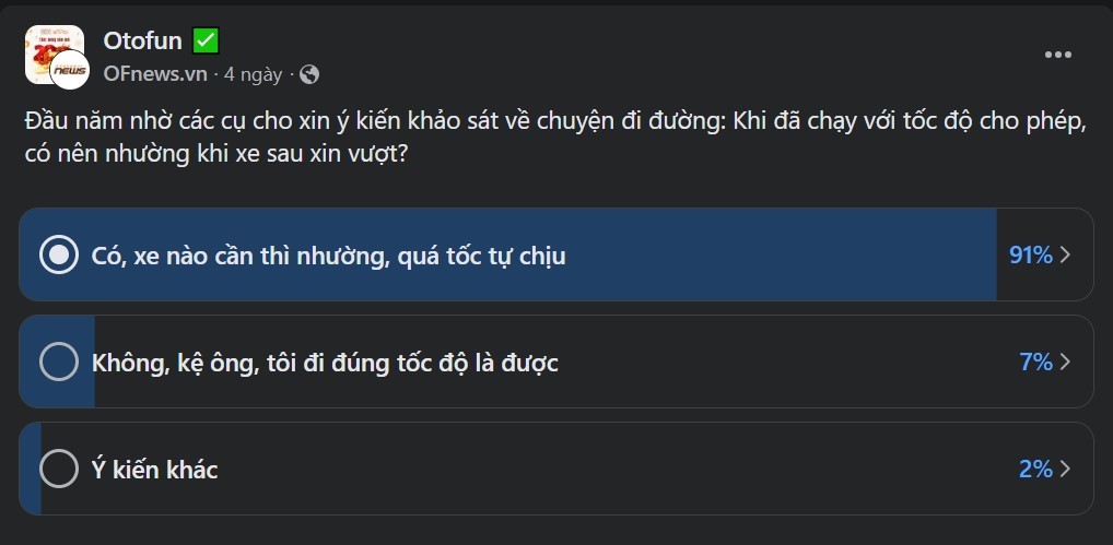 Khi đã chạy với tốc độ cho phép, có nên nhường đường khi xe phía sau xin vượt? có nên nhường xe sau xin vượt