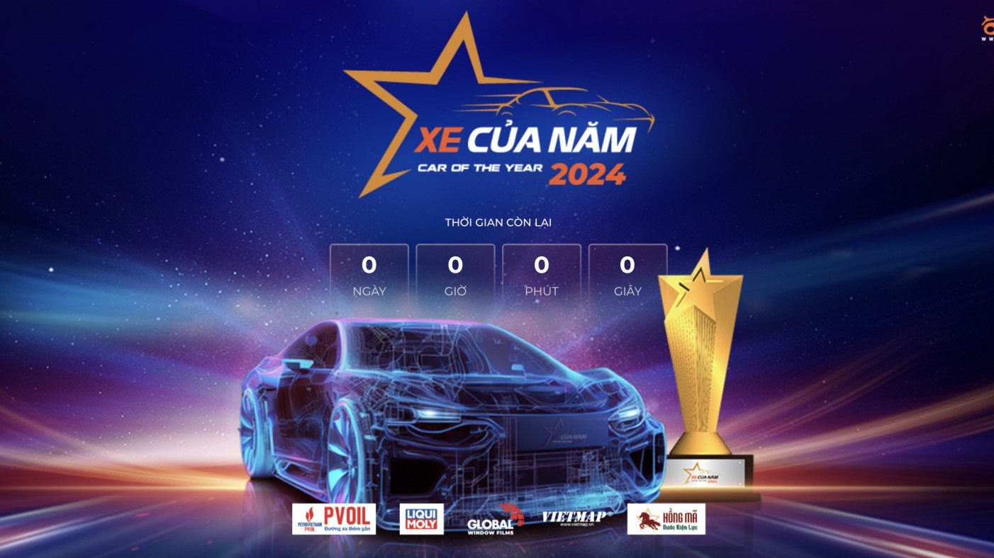 Kết quả bình Giai đoạn 1 XE CỦA NĂM 2024 và danh sách xe được Hội đồng Giám khảo chấm điểm