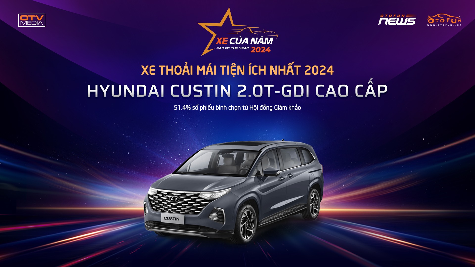 Huyndai thắng lớn tại chương trình XE CỦA NĂM 2024, ẵm trọn 3 giải thưởng