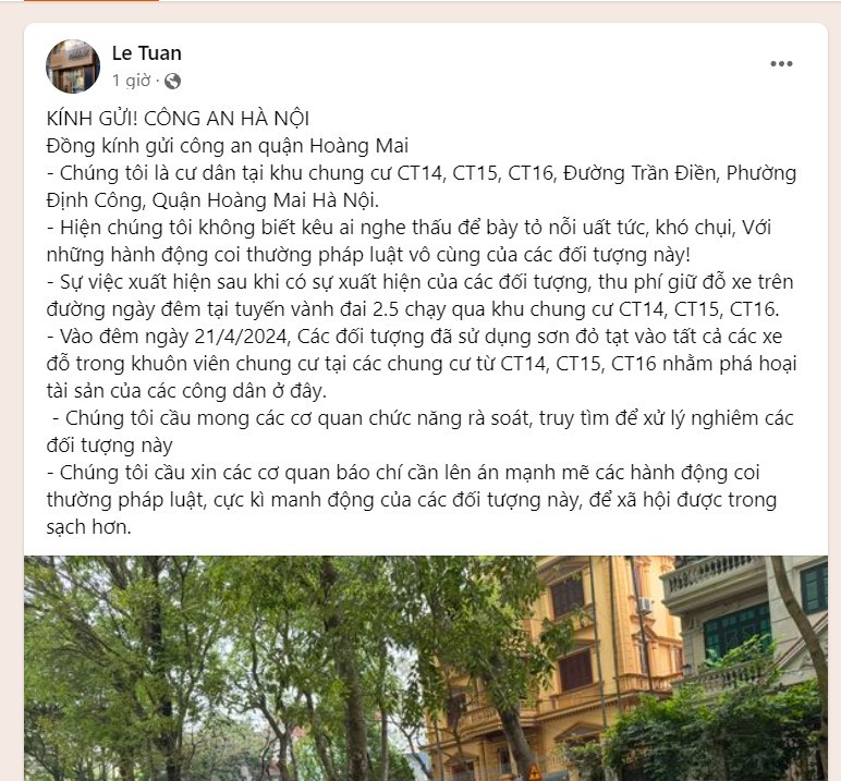 Hàng loạt xe tạt sơn đỏ trong đêm tại chung cư: Vì bị ép nộp phí trông xe? Hàng loạt xe tạt sơn đỏ trong đêm tại chung cư: Vì bị ép nộp phí trông xe?