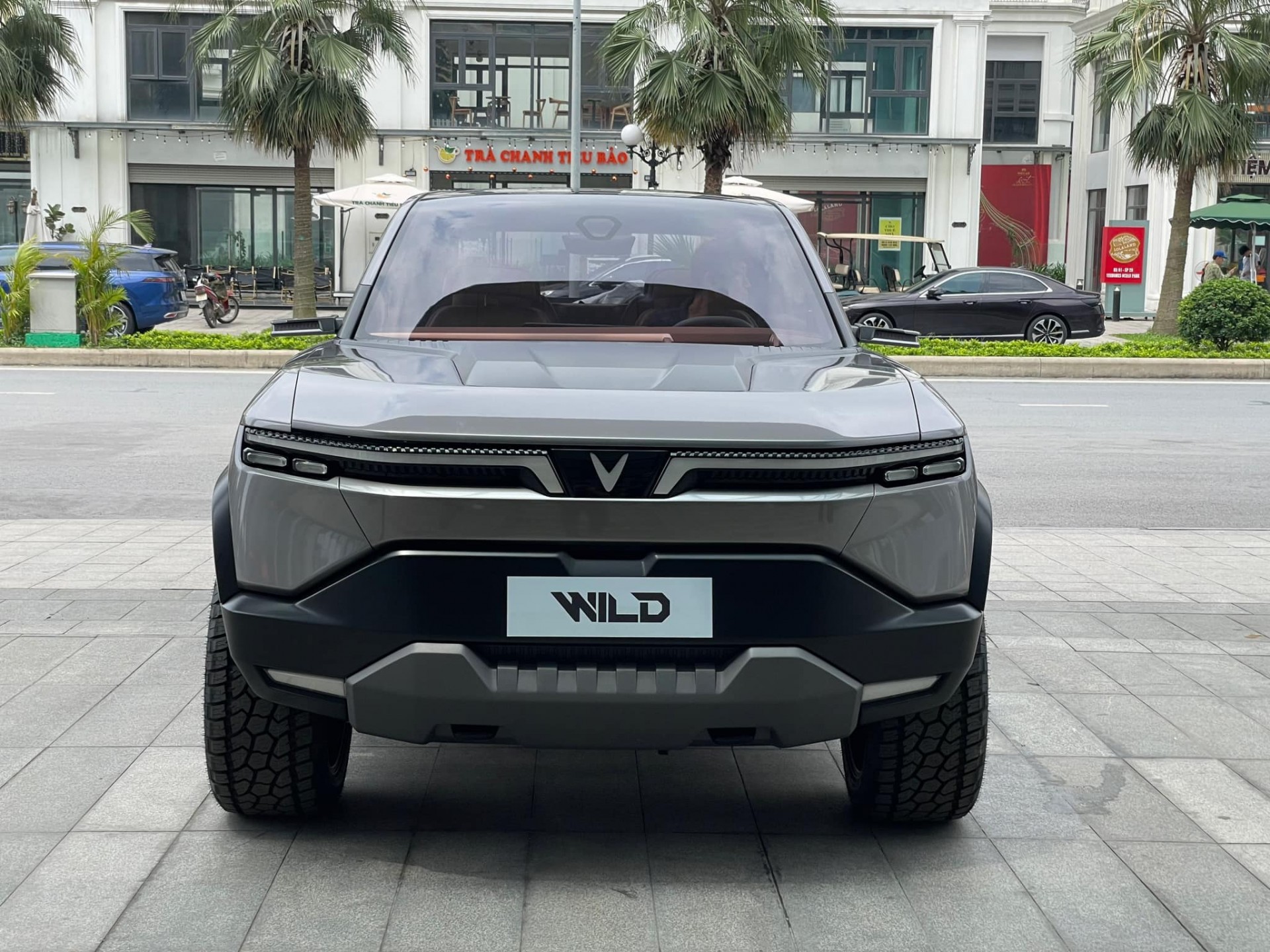 Bán tải điện VinFast VF Wild bất ngờ xuất hiện tại khu đô thị Ocean Park
