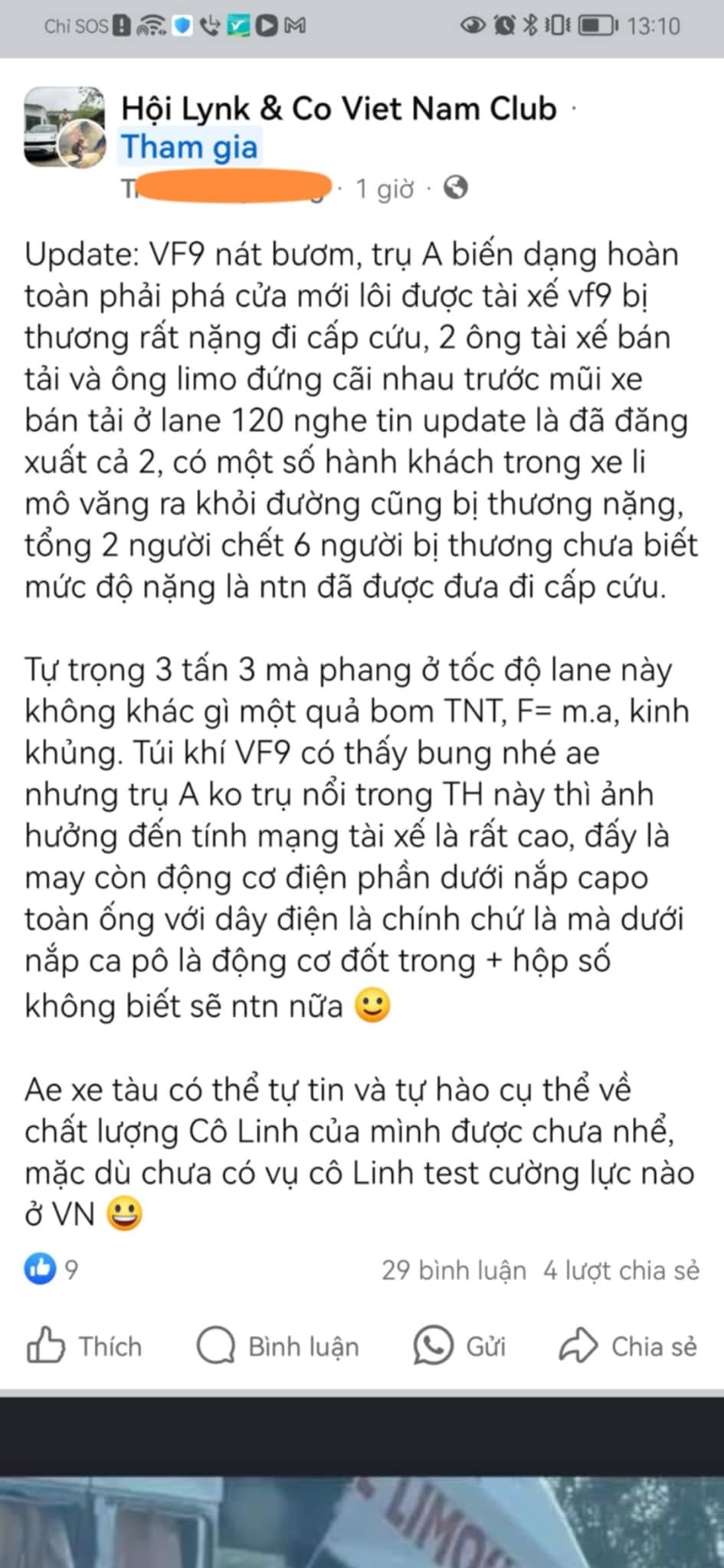Những nét văn hoá giao thông xấu xí vụ xe điện VinFast VF 9 va chạm xe 16 chỗ trên cao tốc Những nét văn hoá giao thông xấu xí vụ xe điện VinFast VF 9 va chạm xe 16 chỗ trên cao tốc