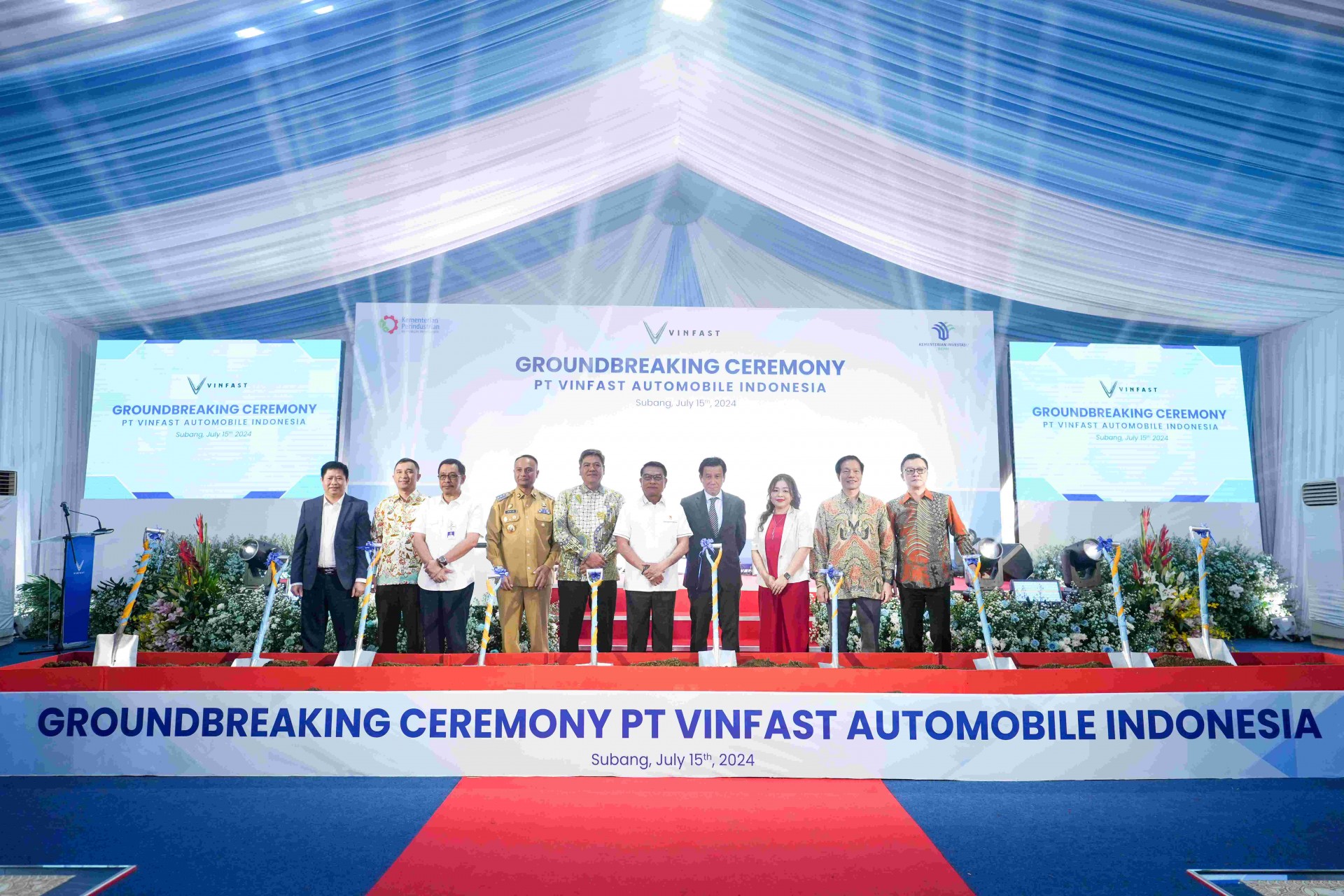 Động thổ nhà máy lắp ráp xe điện Vinfast tại Indonesia