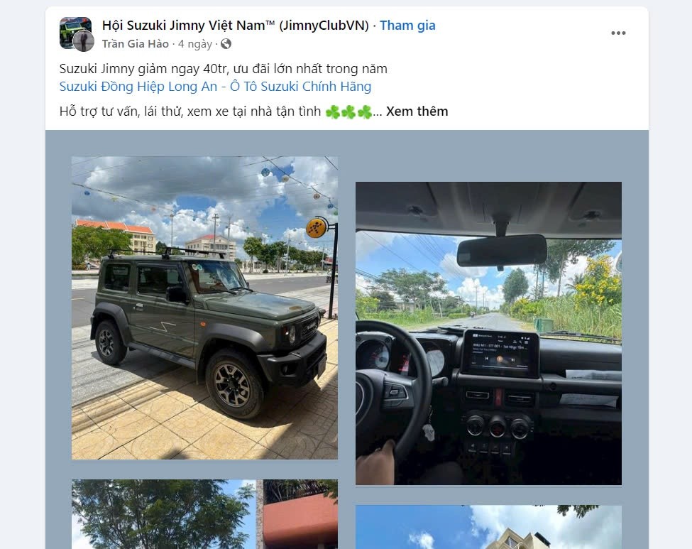 Suzuki Jimny được đại lý ưu đãi chỉ còn 759 triệu đồng Suzuki Jimny được đại lý ưu đãi chỉ còn 759 triệu đồng