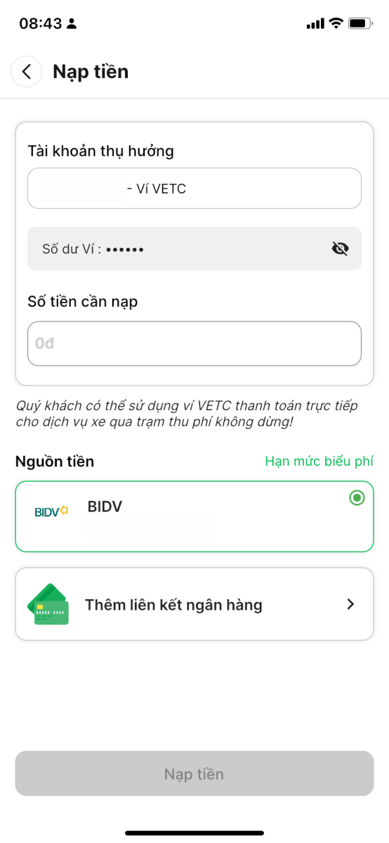 Có cần chuyển tiền từ ví VETC sang tài khoản giao thông không? Nạp tiền cho ví VETC như thế nào?