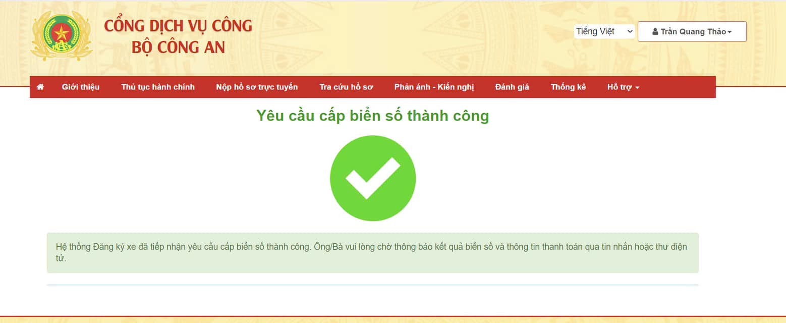 Hướng dẫn tự đăng ký xe online Hướng dẫn tự đăng ký xe online