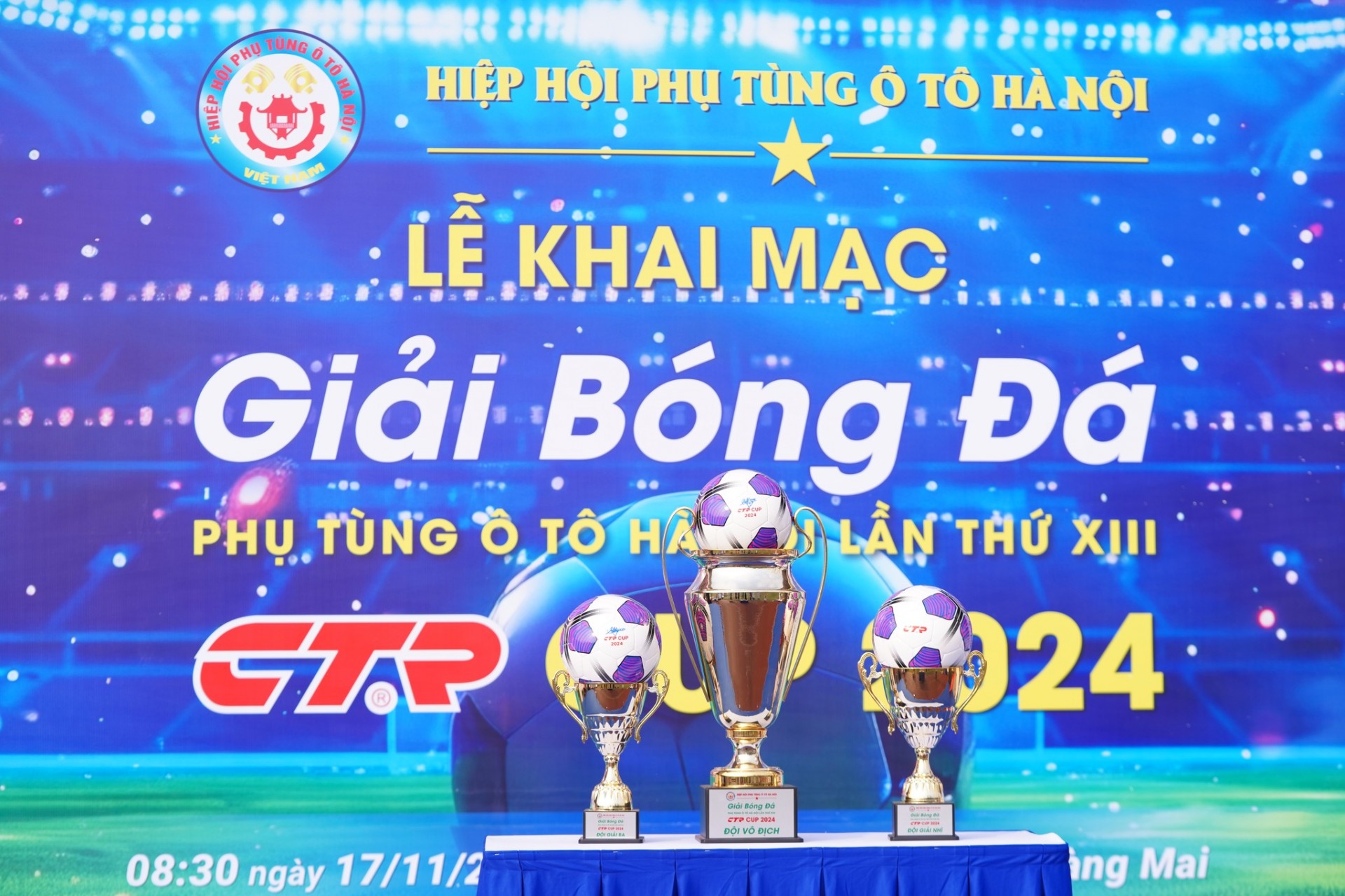 Khai mạc Giải bóng đá Hiệp hội Phụ tùng Ô tô Hà Nội - CTR Cup 2024 Khai mạc Giải bóng đá Hiệp hội Phụ tùng Ô tô Hà Nội - CTR Cup 2024