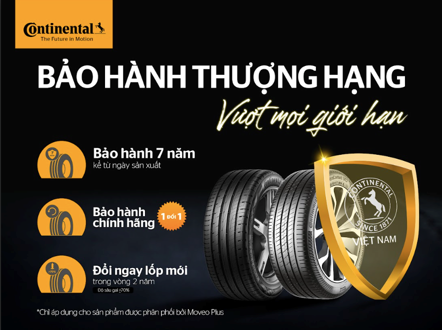 Continental tung chương trình ưu đãi đặc biệt cuối năm: Cơ hội vàng để nâng cấp lốp xe chất lượng cao Continental tung chương trình ưu đãi đặc biệt cuối năm: Cơ hội vàng để nâng cấp lốp xe chất lượng cao