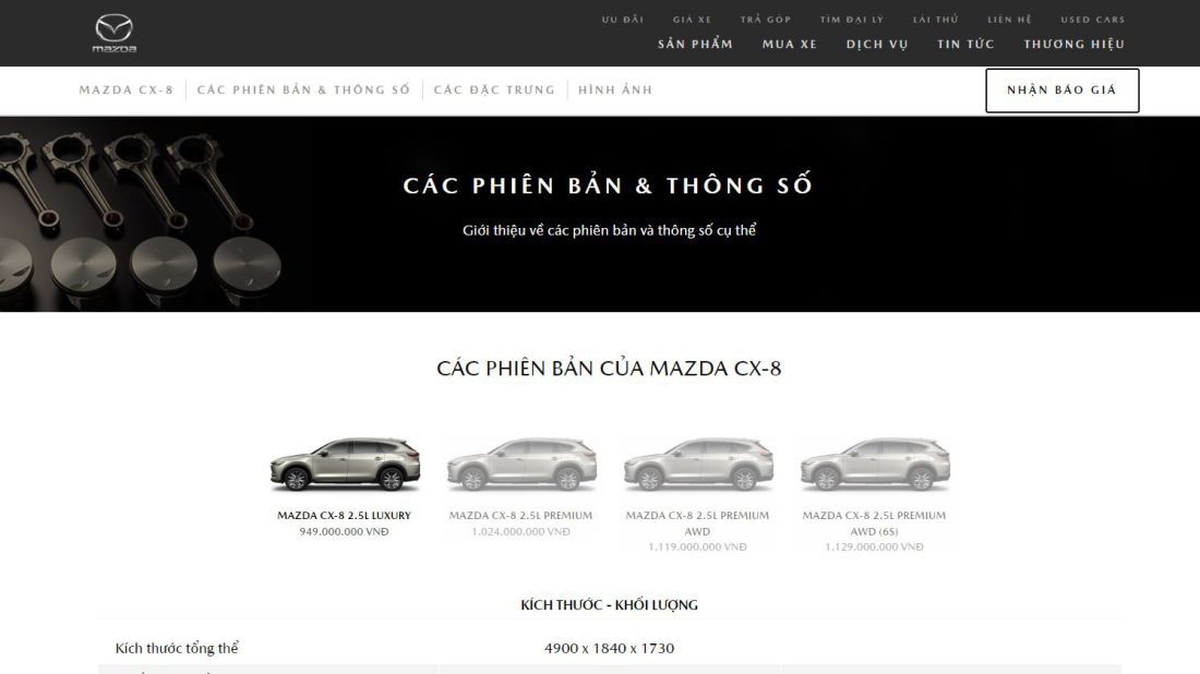 Mazda CX-8 2024 có mặt tại Việt Nam, giá tăng nhẹ 20 triệu đồng Mazda CX-8 2024 có mặt tại Việt Nam, giá tăng nhẹ 20 triệu đồng