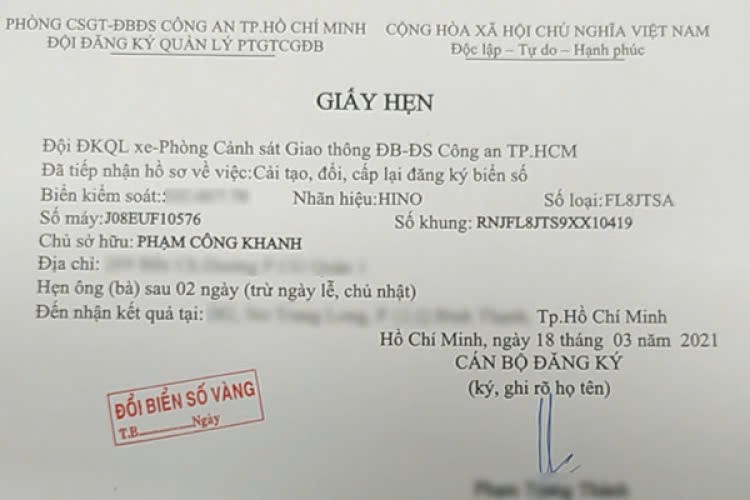 2025: Xe ô tô có giấy hẹn có được lưu thông không? Xe ô tô có giấy hẹn có được lưu thông không?