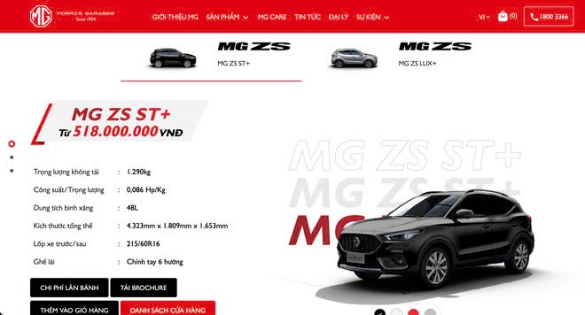 MG giảm giá hai mẫu xe MG ZS và MG5 MG giảm giá hai mẫu xe MG ZS và MG5