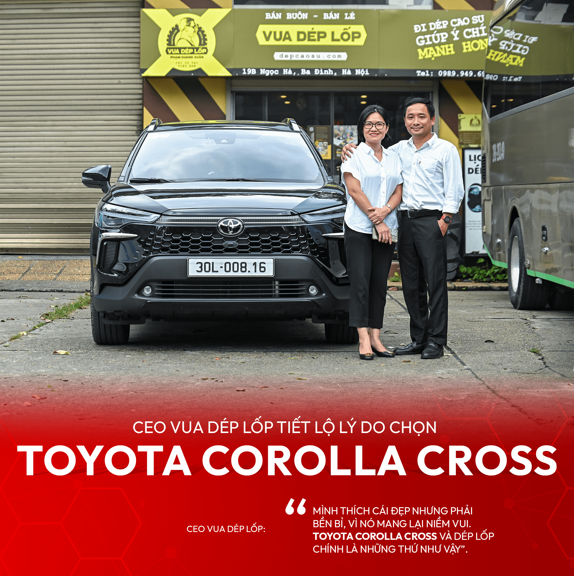 CEO Vua Dép Lốp tiết lộ lý do chọn Toyota Corolla Cross