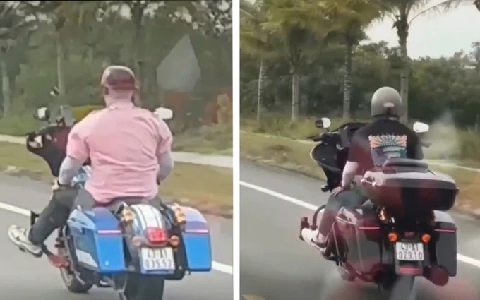 Phạt hành chính hai người Hàn Quốc buông hai tay khi lái mô tô tại Quảng Nam Phạt hành chính hai người Hàn Quốc buông hai tay khi lái mô tô tại Quảng Nam