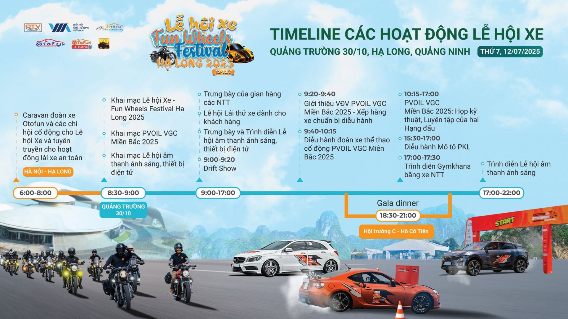 Lịch trình chi tiết các hoạt động tại Lễ hội Xe - Fun Wheels Festival Hạ Long 2025 Lịch trình chi tiết các hoạt động tại Lễ hội Xe - Fun Wheels Festival Hạ Long 2025