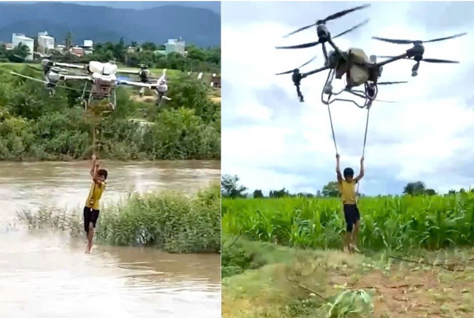 Chân dung người đàn ông dùng drone hạng nặng giải cứu 2 bé mắc kẹt giữa dòng nước xiết Chân dung người đàn ông dùng drone hạng nặng giải cứu 2 bé mắc kẹt giữa dòng nước xiết