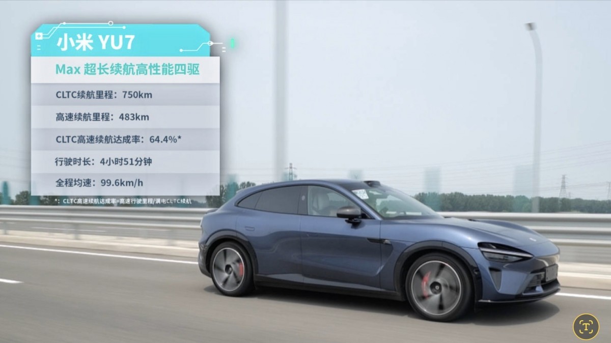 Xiaomi YU7 Max đạt gần 500 km thử nghiệm thực tế trên cao tốc, kém xa mức công bố chính thức Xiaomi YU7 Max đạt gần 500 km thử nghiệm thực tế trên cao tốc