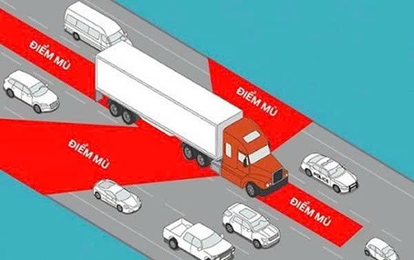 Xe con nhận kết đắng khi đi song song với container Xe con nhận kết đắng khi đi song song với container