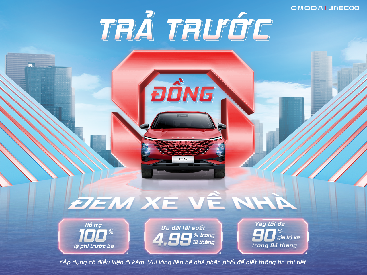 Omoda C5 mở bán với chương trình 'Trả trước 0 đồng – Đem xe về nhà' Omoda C5 mở bán