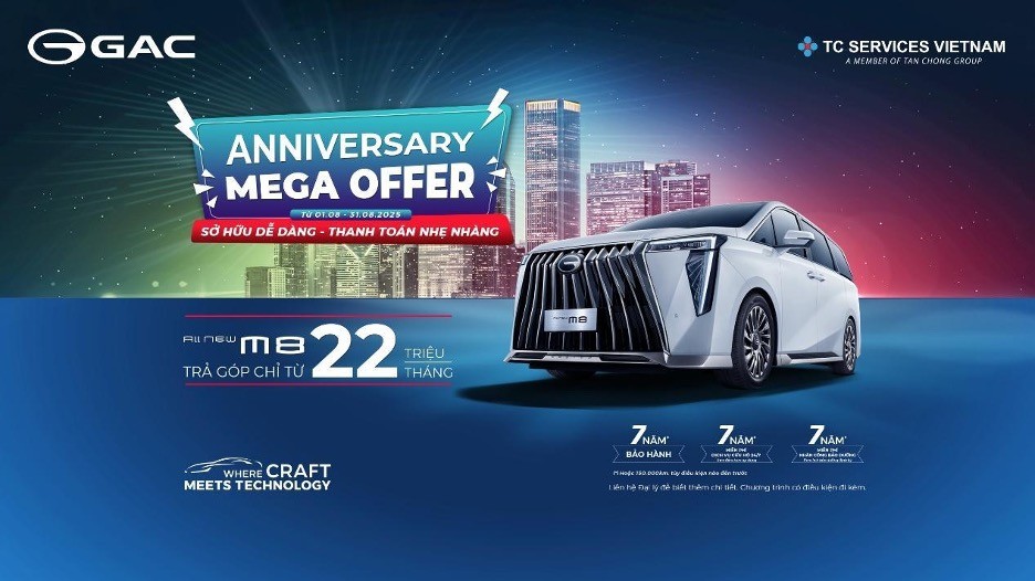 Mega Offer kỷ niệm 1 năm GAC Motor Việt Nam ra mắt với các ưu đãi hấp dẫn cho SUV và MPV Mega Offer kỷ niệm 1 năm GAC Motor Việt Nam ra mắt với các ưu đãi hấp dẫn cho SUV và MPV