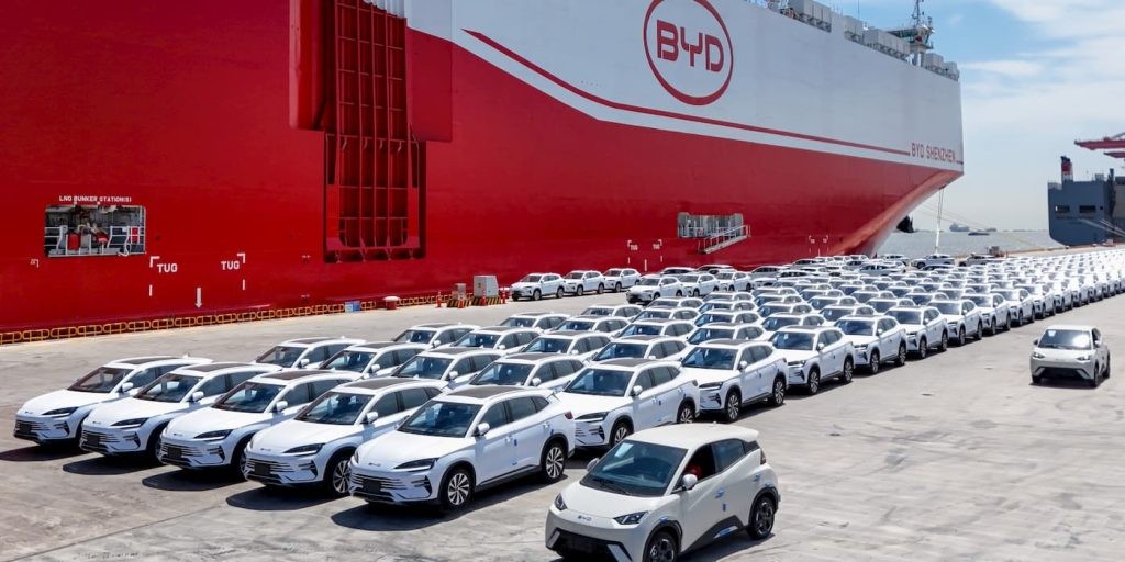 BYD hoàn thiện đội tàu vận tải xe gồm 8 chiếc, khả năng xuất khẩu 1 triệu xe BYD đã chính thức hoàn thiện tàu vận tải