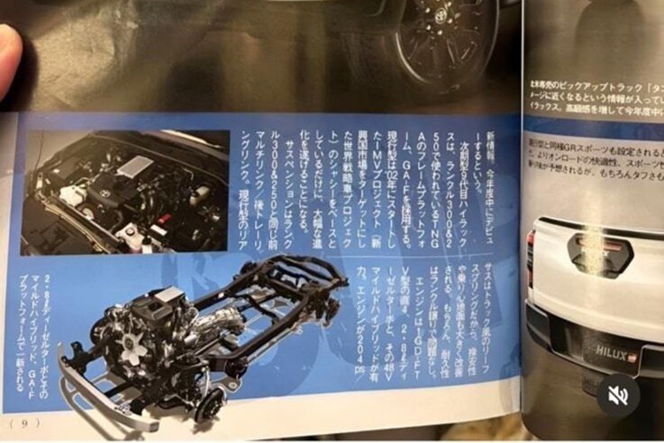 Toyota Hilux thế hệ mới bất ngờ xuất hiện trên tạp chí ô tô Toyota Hilux 2026 lộ diện