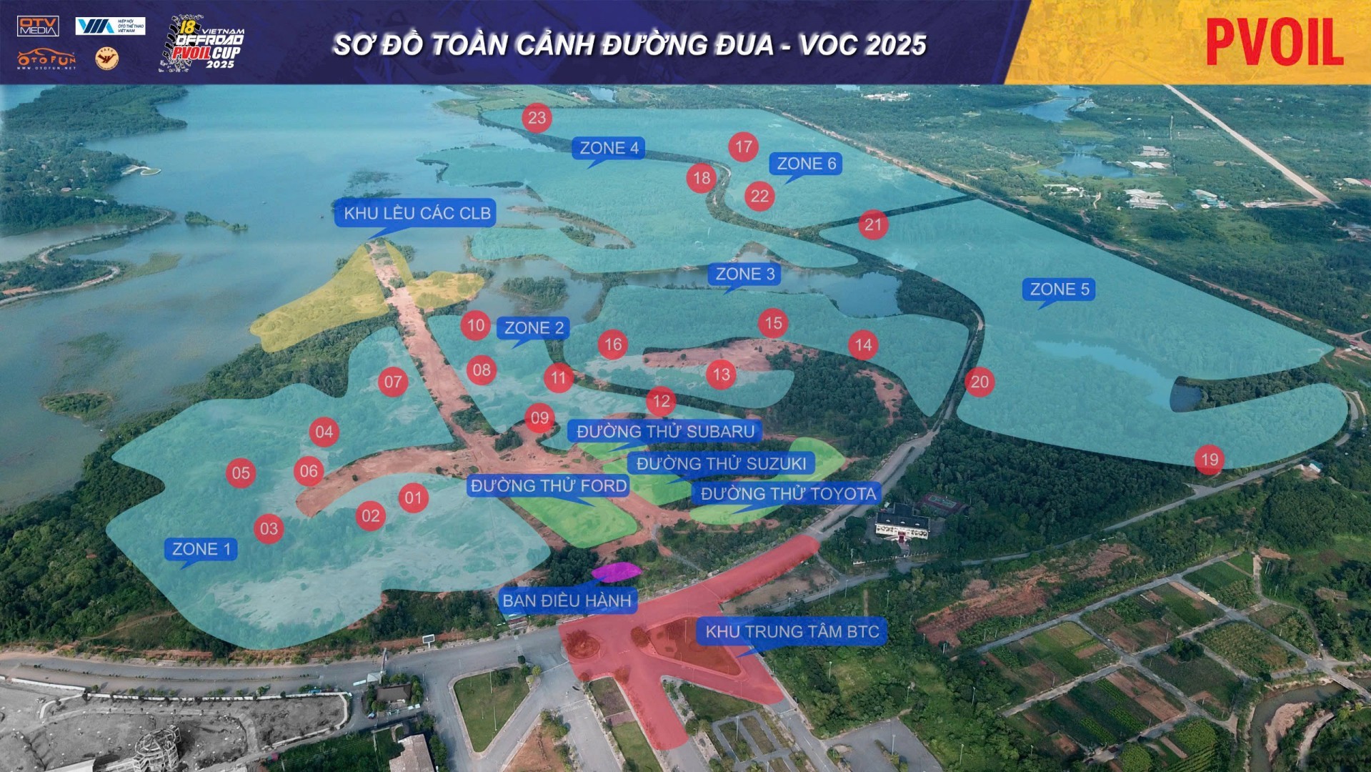 PVOIL VOC 2025 nóng dần với sơ đồ 24 đường đua đầy thử thách