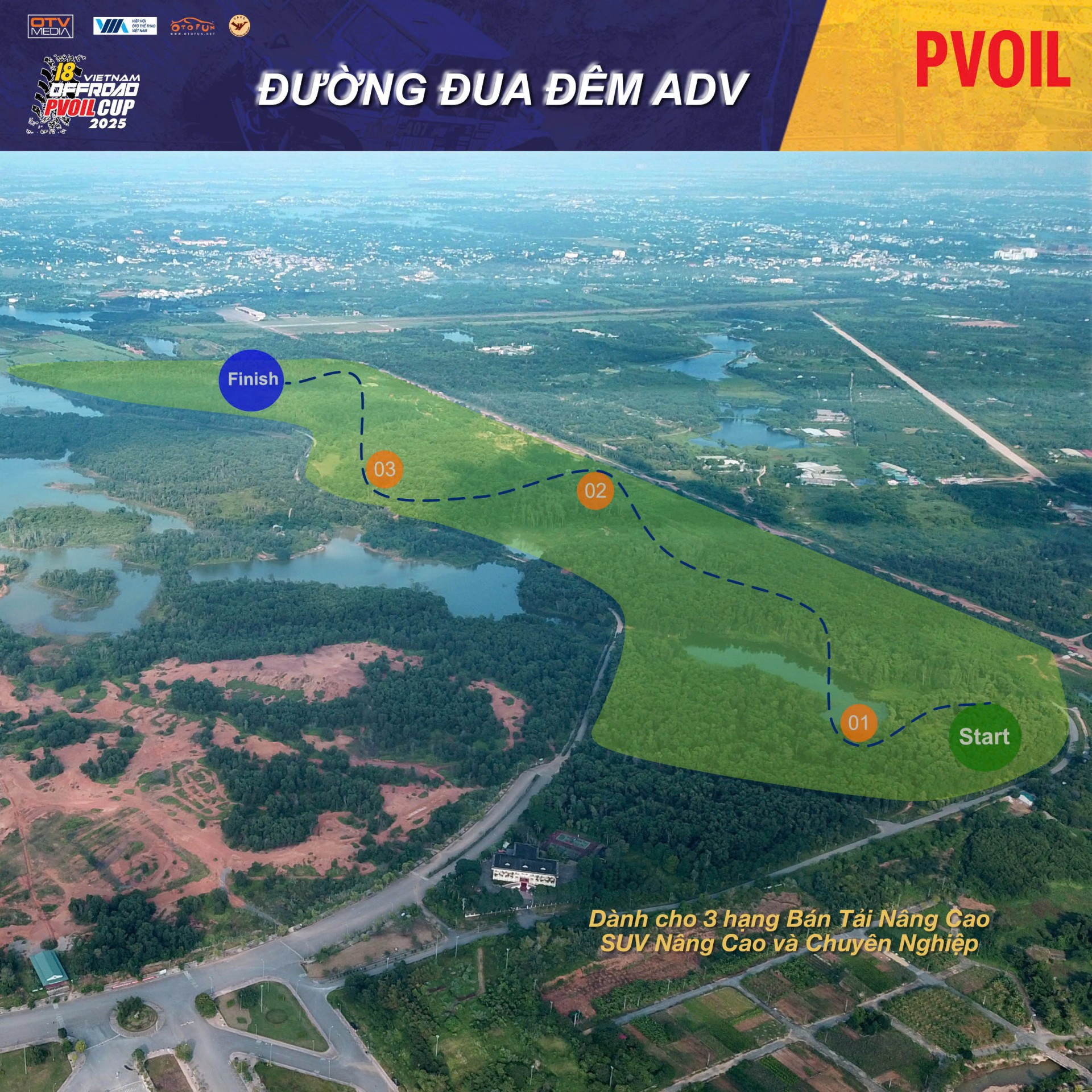 PVOIL VOC 2025 nóng dần với sơ đồ 24 đường đua đầy thử thách