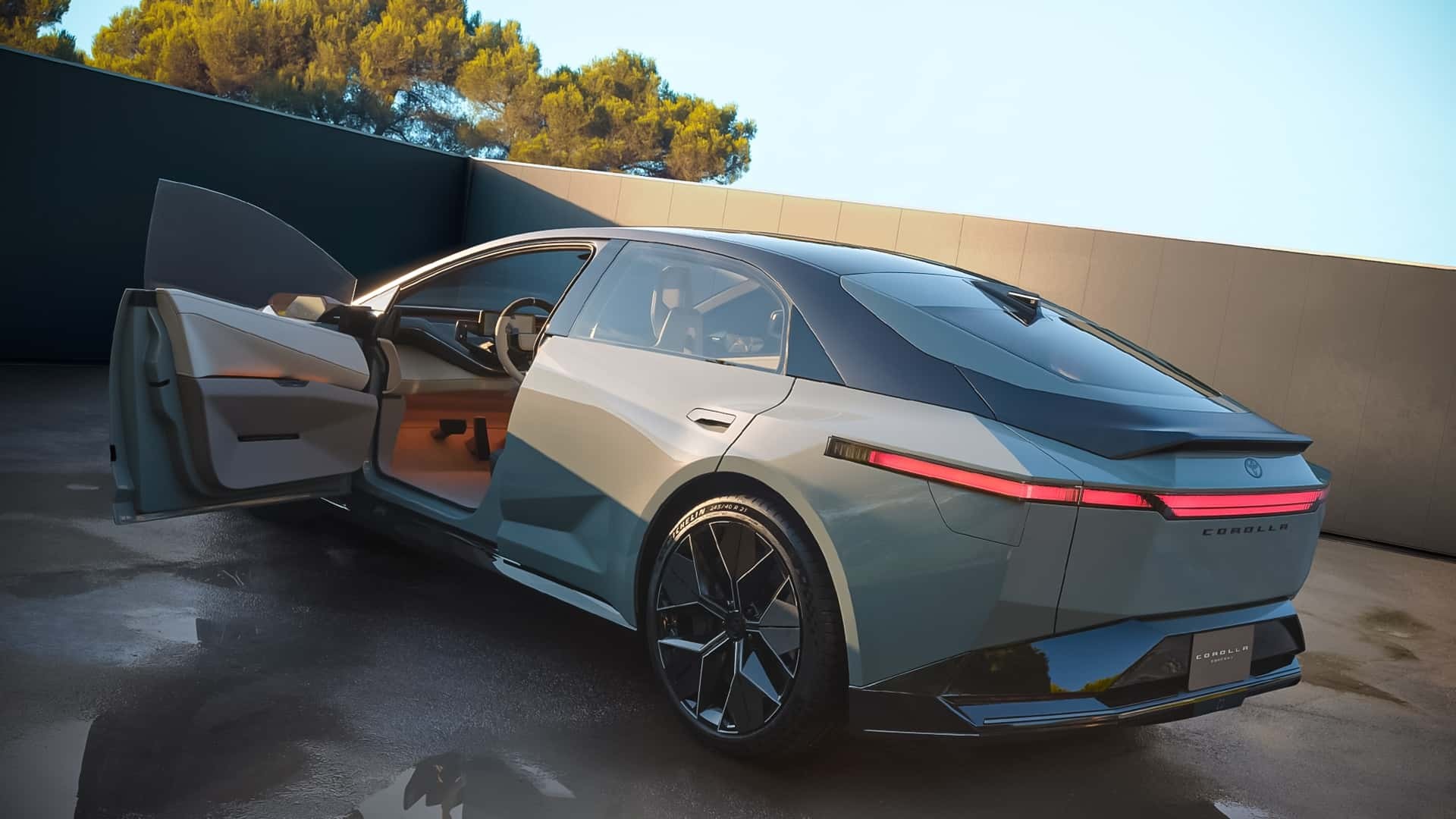 Toyota Corolla Concept chính thức lộ diện với vẻ đẹp táo bạo khác hẳn thế hệ hiện tại Phía sau của Toyota Corolla Concept