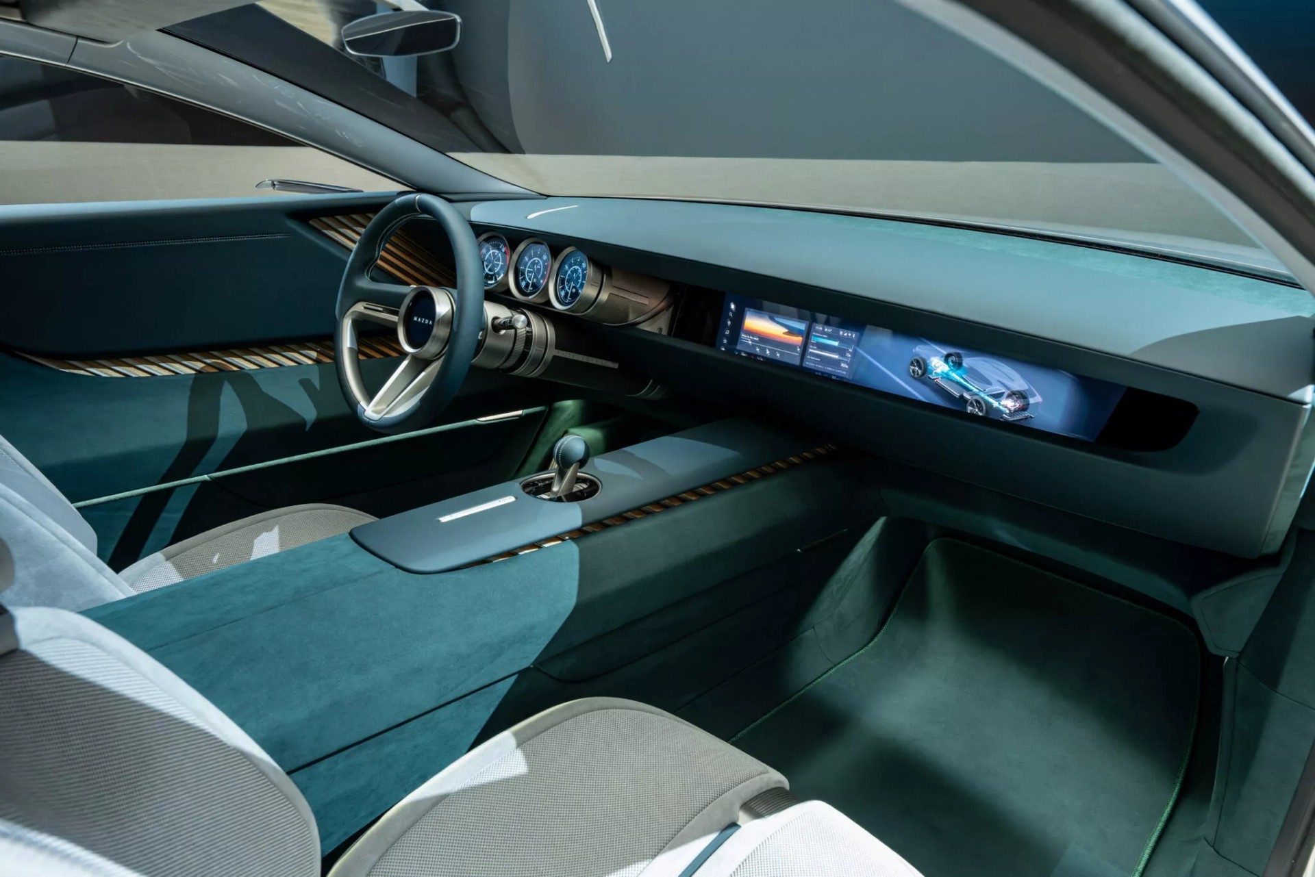 Mazda trình làng hai mẫu xe concept coupe và hatchback ấn tượng tại Japan Mobility Show 2025 Nội thất của Mazda Vision-X Coupe