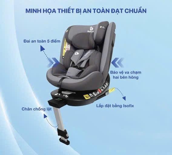 Hình ảnh minh họa ghế trẻ em cho xe ô tô được Cục CSGT đăng tải trên Facebook