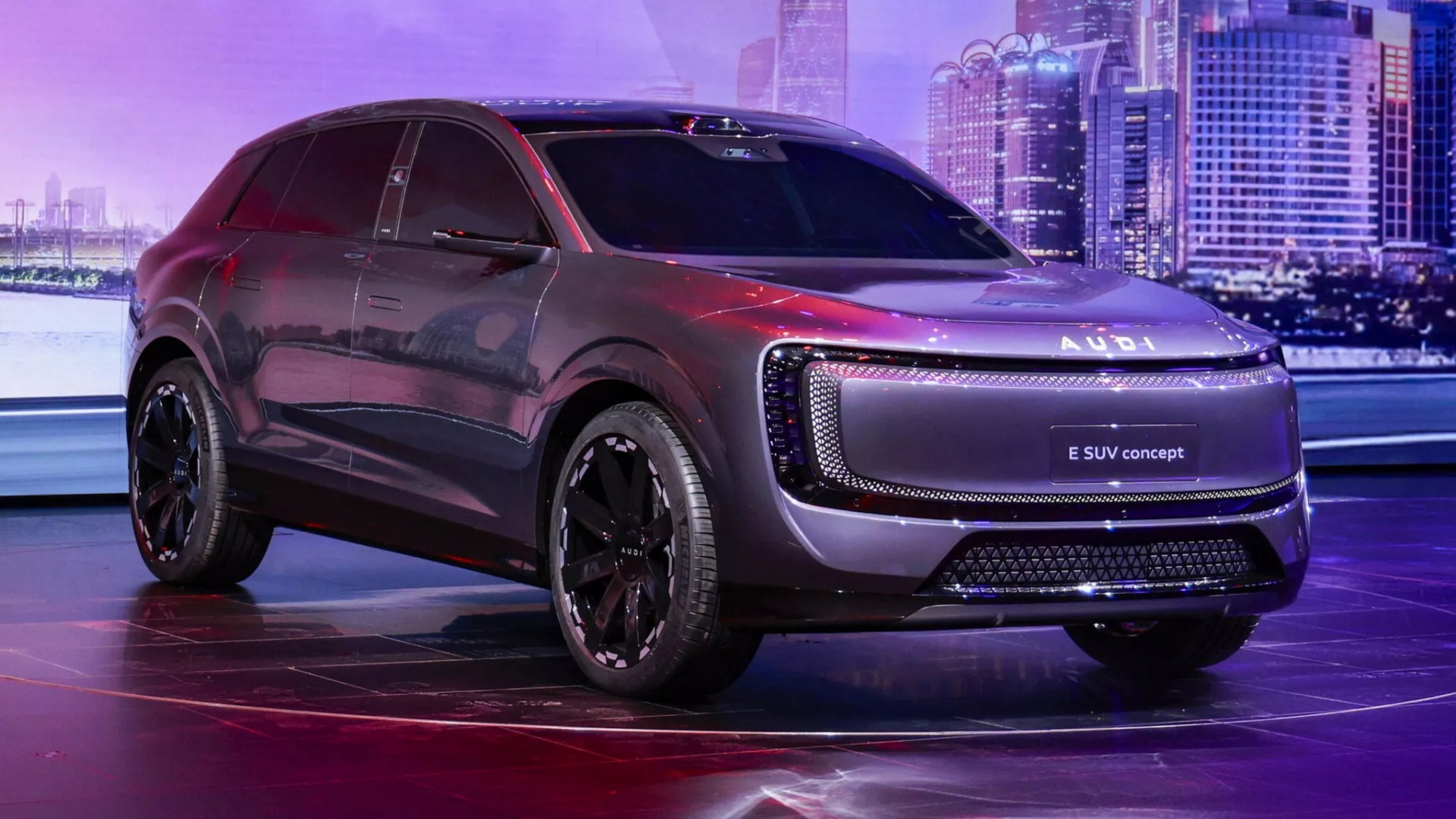 Audi lần đầu giới thiệu xe điện E SUV Concept ở Triển lãm Ô tô Quảng Châu 2025 Phía trước của AUDI E SUV Concept