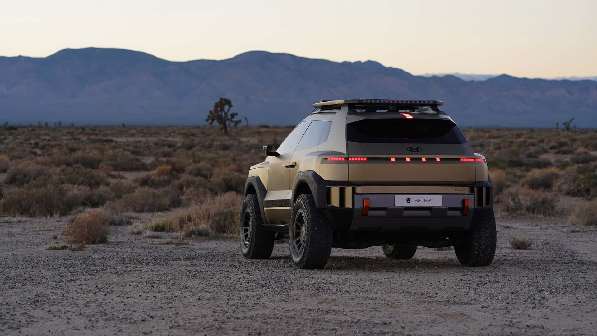 Hyundai thể hiện định hướng SUV off-road táo bạo mới bằng mẫu Crater Concept Phía sau của Hyundai Crater Concept