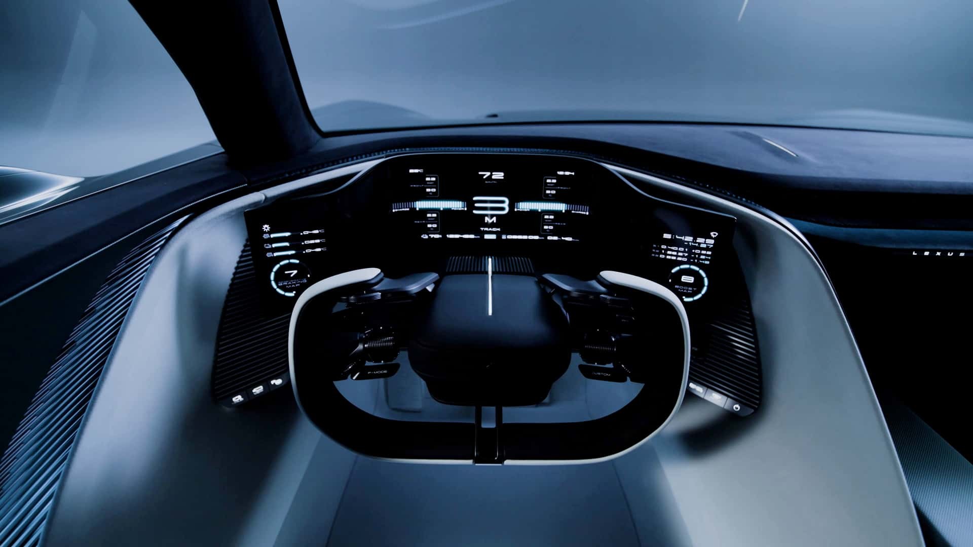 Lexus LFA Concept - mẫu siêu xe mang tính biểu tượng được hồi sinh dưới dạng xe điện Hệ thống lái của Lexus LFA Concept 2025