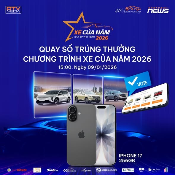 Công bố kết quả quay số trúng thưởng chương trình Xe Của Năm 2026
