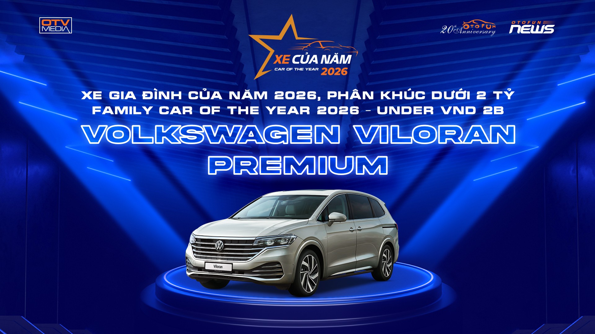 Công bố 5 Danh hiệu Xe Của Năm 2026