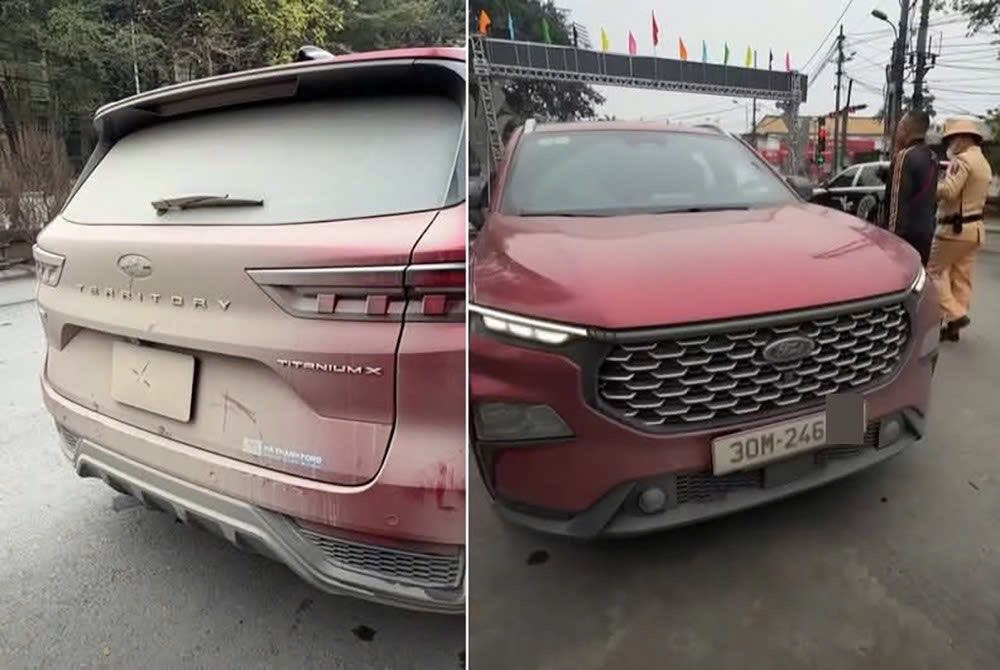 Tài xế điều khiển ô tô con có biển số bị bùn đất che lấp bị phạt 23 triệu và trừ 6 điểm GPLX Vụ ô tô bị bùn che biển số bị phạt bao nhiêu tiền