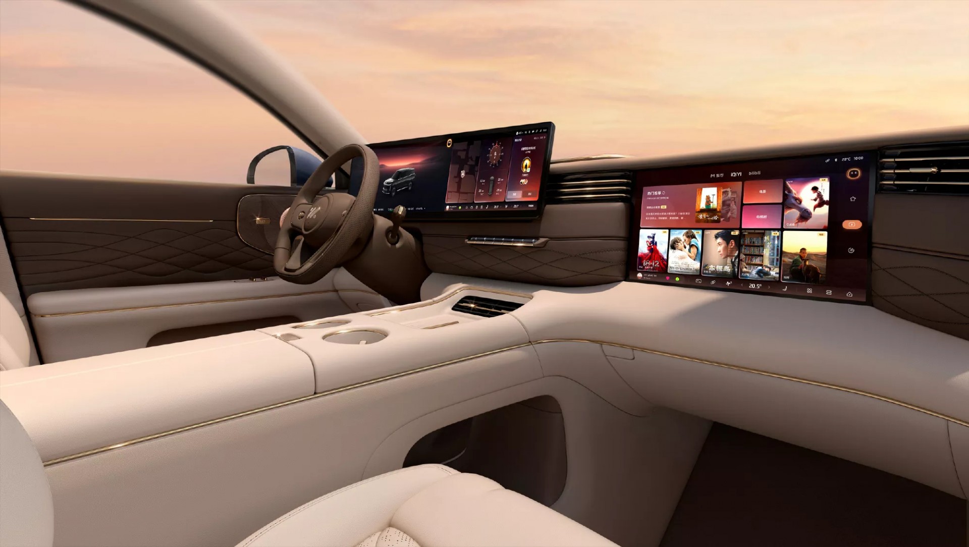 Liên doanh giữa Alibaba và MG giới thiệu mẫu SUV cực sang mới LS9 Hyper Nội thất của IM LS9 tiêu chuẩn