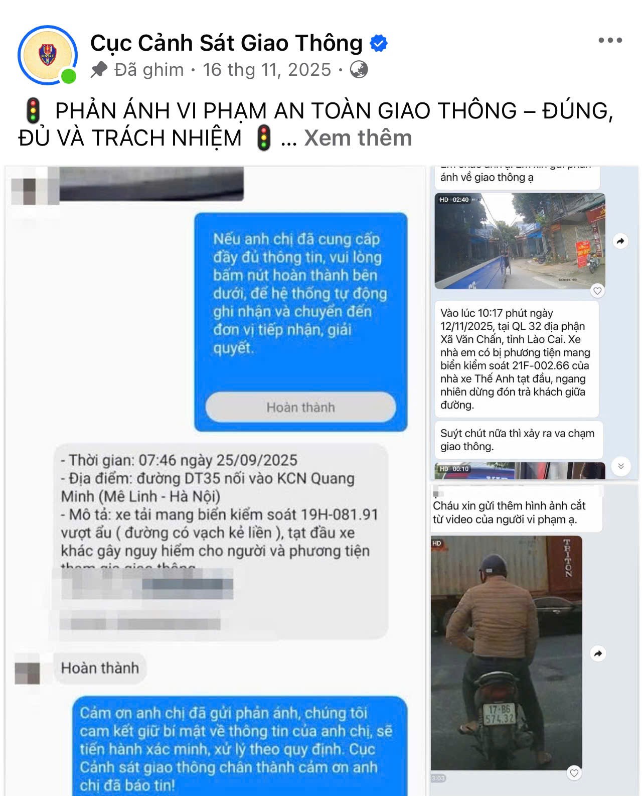 Cục Cảnh Sát Giao Thông: Kiên trì xử lý vi phạm giao thông để thiết lập kỷ cương Cục Cảnh Sát Giao Thông: Kiên trì xử lý vi phạm giao thông để thiết lập kỷ cương