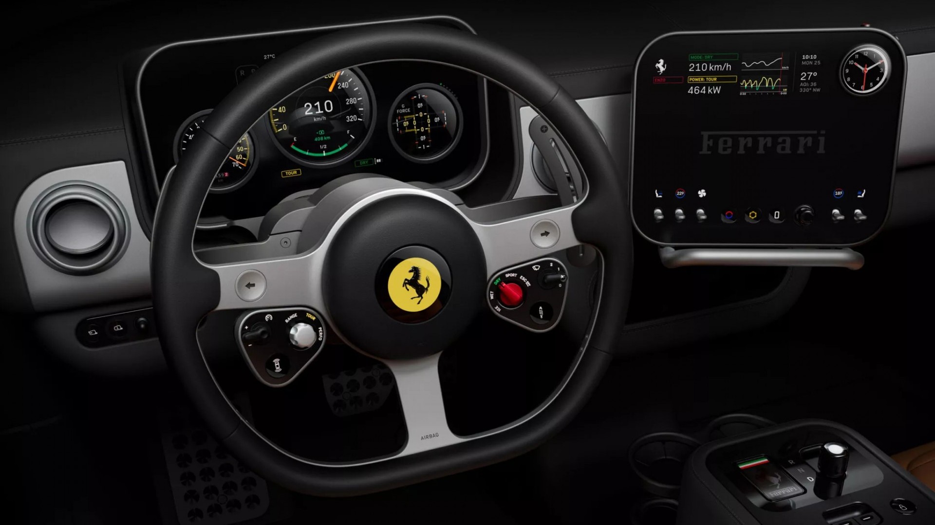 Ferrari hé lộ nội thất do cựu giám đốc Apple thiết kế và tên gọi của siêu xe điện mới