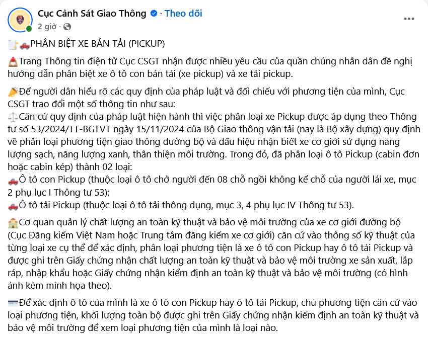 Xe bán tải ở Việt Nam được đi như ô tô con hay vẫn bị cấm giờ như xe tải? Cách phân biệt xe bán tải là xe con hay xe tải