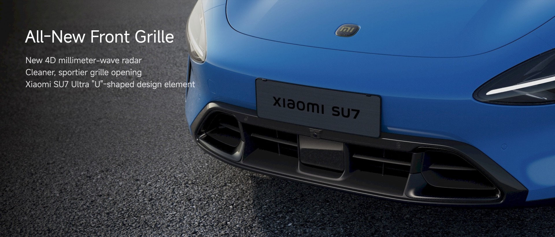 Xiaomi SU7 2026 thế hệ mới lộ diện với khung gầm nâng cấp, trang bị LiDAR tiêu chuẩn Thiết kế lưới tản nhiệt mới của Xiaomi SU7 2026