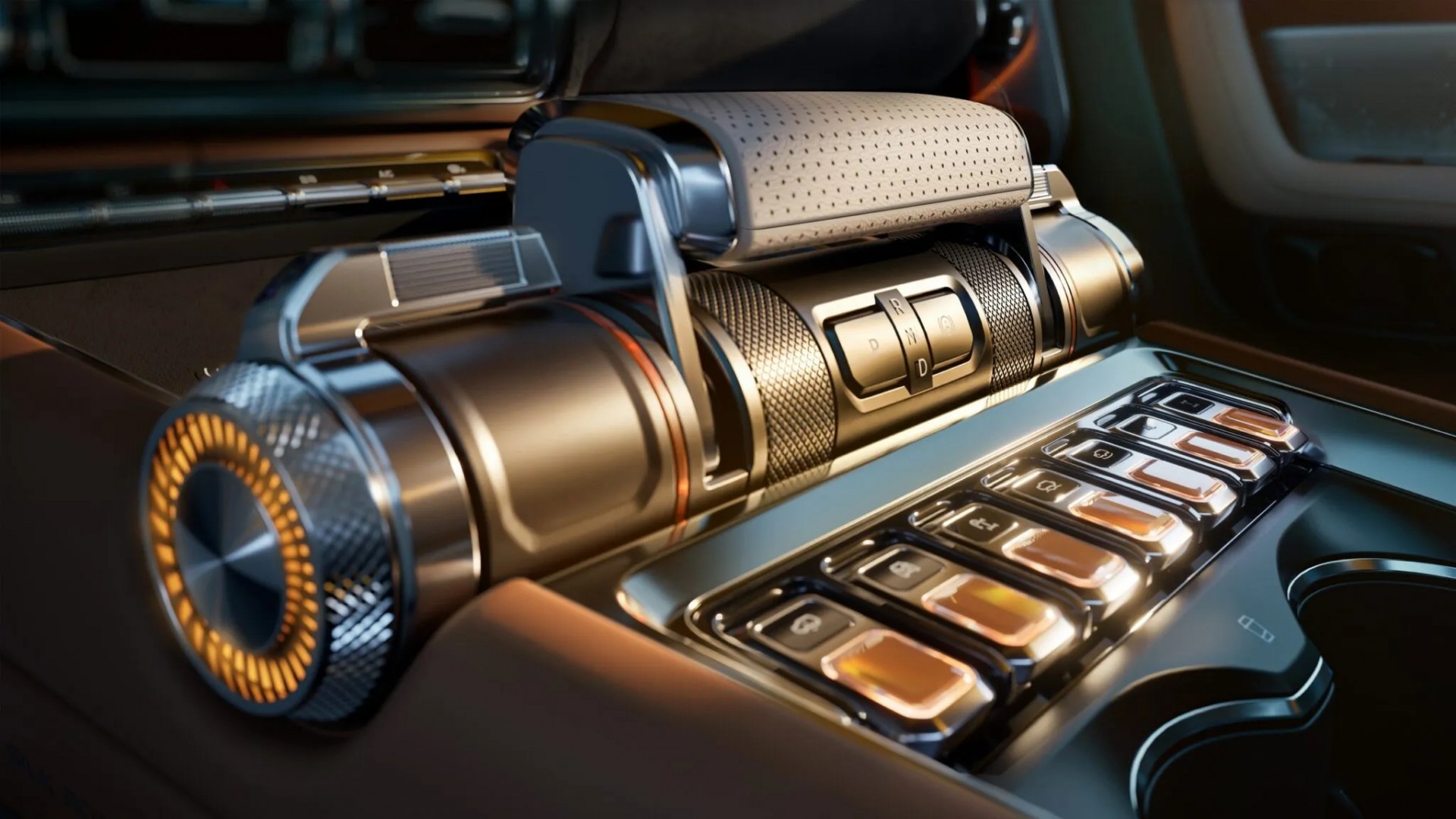 Geely chuẩn bị ra mắt SUV off-road mới, trông giống như Land Rover Defender Hình ảnh hé lộ qua nội thất của Geely Zhanjian 700