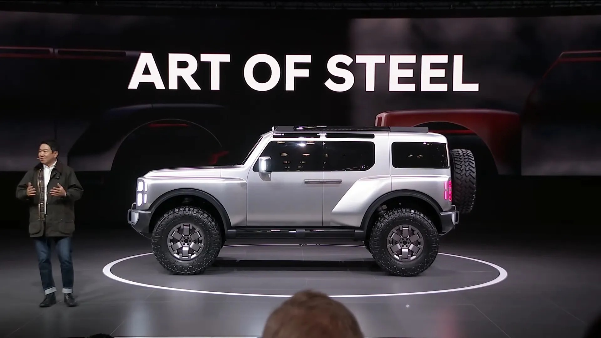 Mẫu concept SUV off-road tên gọi Hyundai Boulder ra mắt tại Triển lãm Ô tô New York 2026 Phía bên của Hyundai Boulder SUV Concept