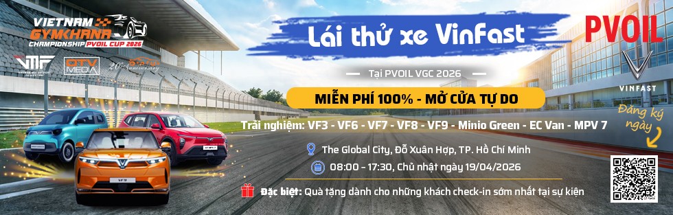 Trải nghiệm lái thử 8 mẫu xe VinFast tại PVOIL VGC Miền Nam 2026 Trải nghiệm lái thử 8 mẫu xe VinFast tại PVOIL VGC Miền Nam 2026