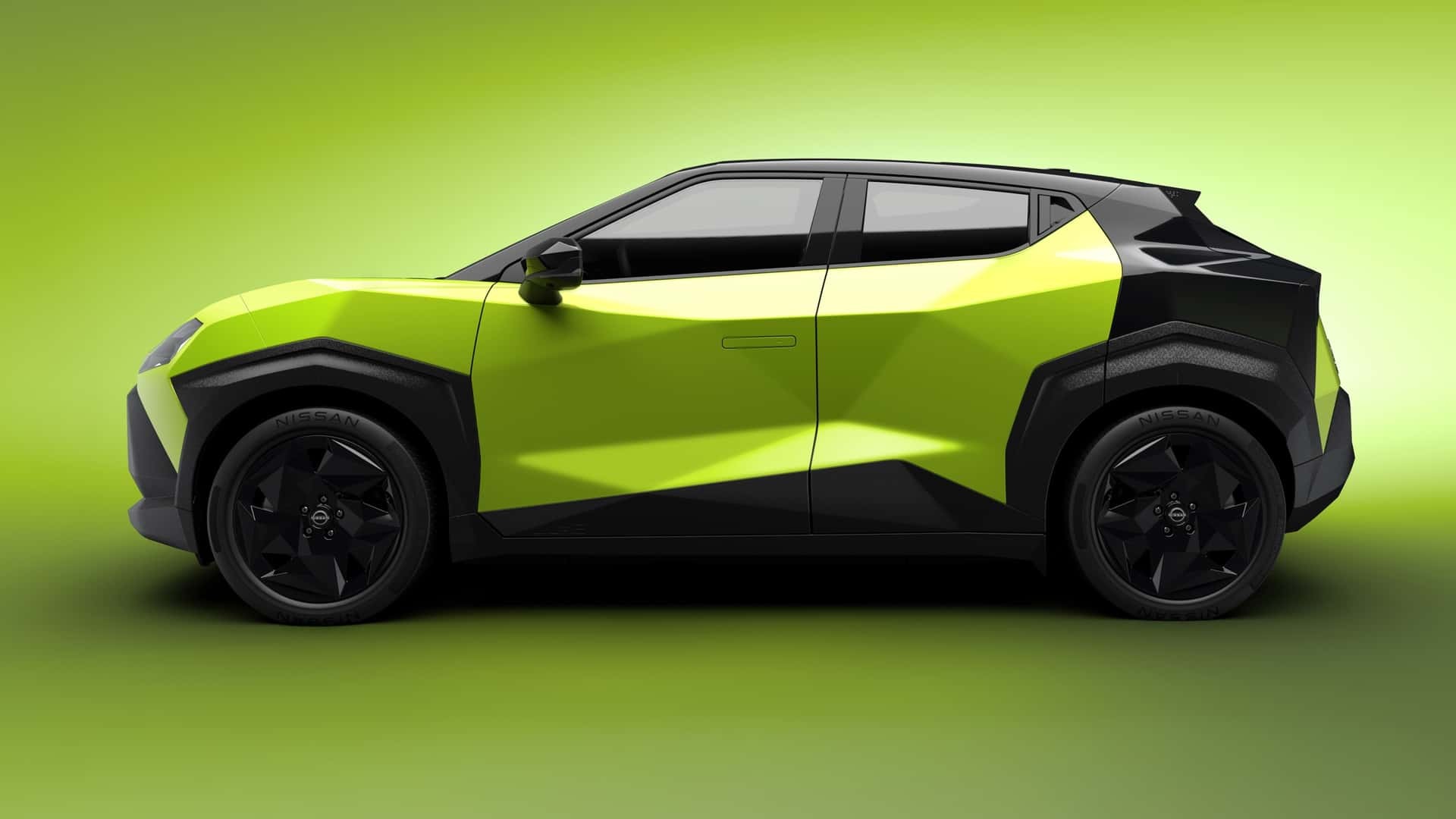 Nissan Juke chạy điện hoàn toàn mới hé lộ hình ảnh đầu tiên với thiết kế Phía bên của Nissan Juke 2027