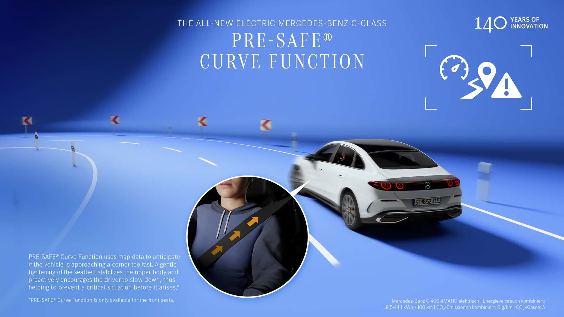 Mercedes-Benz C-Class Electric 2027 chính thức lộ diện, thiết kế khác hẳn bản chạy xăng Công nghệ an toàn của Mercedes-Benz C-Class Electric 2027